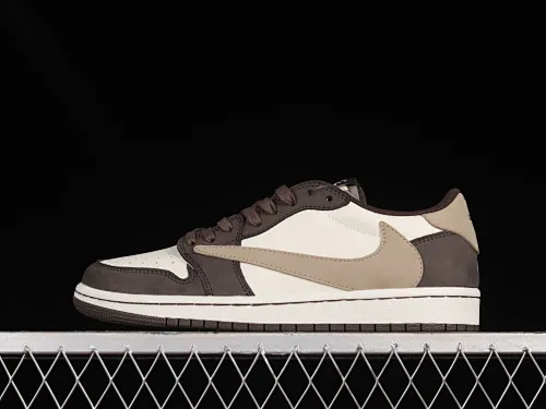 All Categories Air Jordan Jordan Series Basketball Shoes Air Jordan 1 Low Travis Scott x Air Jordan 1 Low OG AJ1 Joe 1 Reversed Overhook Joint Style Casual Sports Basketball Shoes DM7866-666